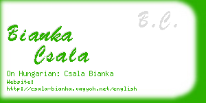 bianka csala business card